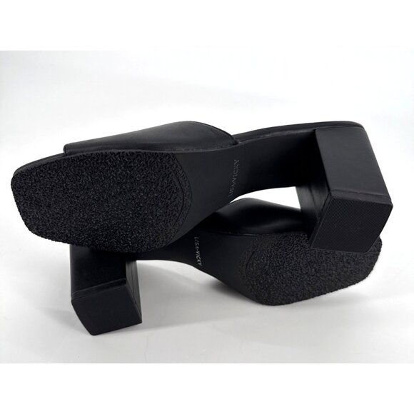 Lisa Vicky Womens Sandals Vital Black Nappa Open Toe Block Heel 9.5 - Picture 6 of 11